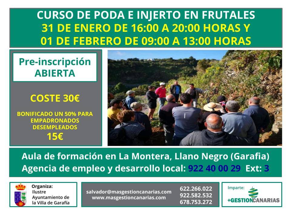 Curso de Poda e Injerto de frutales en Garafía