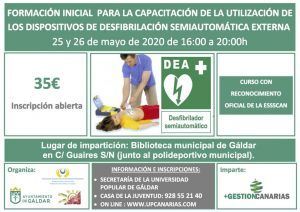 Curso SVB y DESA desfibrilación en Gáldar