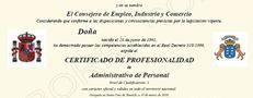 Certificado de profesionalidad Canarias